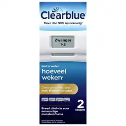Kruidvat Clearblue Zwangerschapstest met Wekenindicator aanbieding