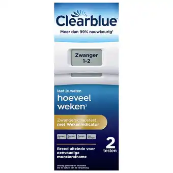 Kruidvat Clearblue Zwangerschapstest met Wekenindicator aanbieding