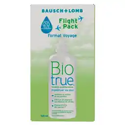 Kruidvat Bausch + Lomb Biotrue Multi-Purpose Solution Lenzenvloeistof Flight Pack aanbieding