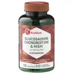 Kruidvat Kruidvat Glucosamine Chondroitine en MSM Tabletten aanbieding