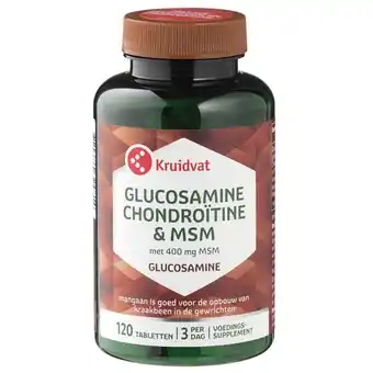 Kruidvat Kruidvat Glucosamine Chondroitine en MSM Tabletten aanbieding