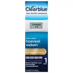 Kruidvat Clearblue Digitale Zwangerschapstest met Wekenindicator aanbieding