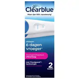 Kruidvat Clearblue Ultravroege Zwangerschapstest aanbieding