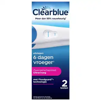 Kruidvat Clearblue Ultravroege Zwangerschapstest aanbieding