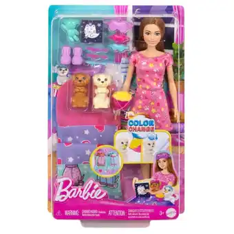 Kruidvat Mattel Barbie Pop & Puppy Slumber Party aanbieding