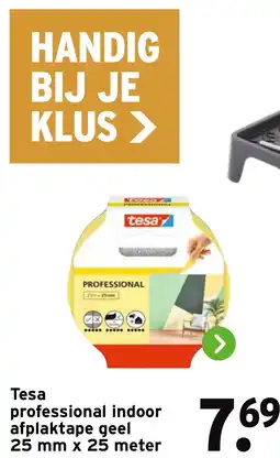 GAMMA Tesa professional indoor afplaktape geel aanbieding