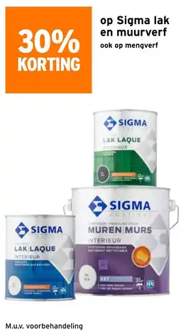 GAMMA Op Sigma lak en muurverf aanbieding