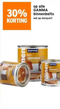 GAMMA Op alle GAMMA binnenbeits aanbieding