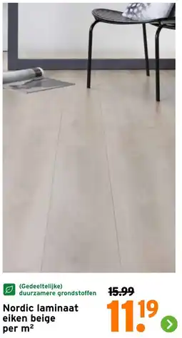 GAMMA Nordic laminaat eiken beige aanbieding