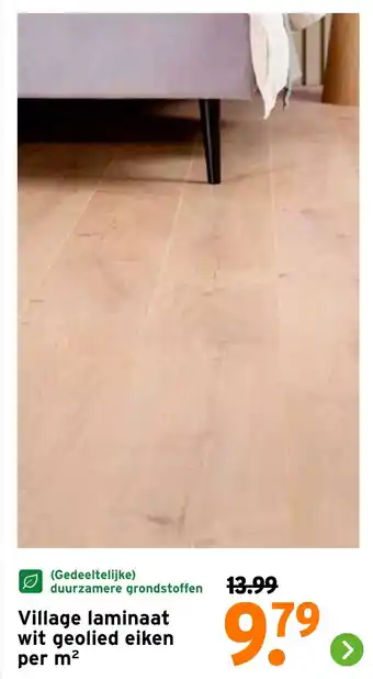 GAMMA Village laminaat wit geolied eiken aanbieding