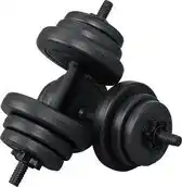 Bol.com Halterset / Dumbells 20 kg - 2-delig - Zandgevuld - Halter met Stersluitingen aanbieding