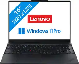 MediaMarkt LENOVO ThinkPad E16 Gen 3 (AMD) - 16 inch - AMD Ryzen 5 220 - 16 GB - 512 GB - Windows 11 Pro aanbieding