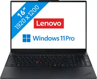 MediaMarkt LENOVO ThinkPad E16 Gen 3 (AMD) - 16 inch - AMD Ryzen 5 220 - 16 GB - 512 GB - Windows 11 Pro aanbieding