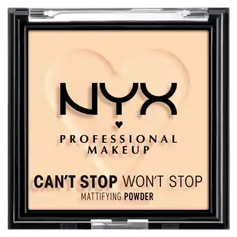 Kruidvat NYX Professional Makeup Can't Stop, Won't Stop Fair Mattifying Powder aanbieding