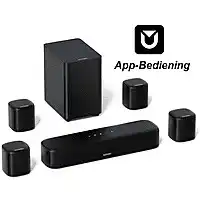 MediaMarkt ULTIMEA Aura A40 7.1 Soundbar met App-Bediening en Subwoofer, 4 Surround-Luidsprekers Soundbar Zwart aanbieding