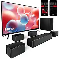 MediaMarkt ULTIMEA Poseidon D80 Boom - 7.1 Surround Sound-systeem met Dolby Atmos, APP-Bediening Soundbar Zwart aanbieding