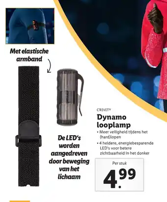 Lidl Crivit Dynamo looplamp per stuk aanbieding