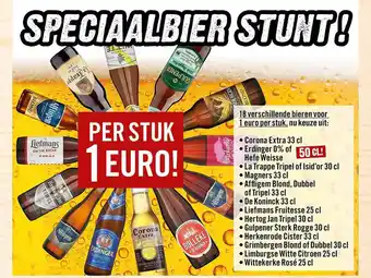 Dirck 3 Corona Extra, Erdinger 0% Of Hefe Weisse, La Trappe Tripel Of Isid'or, Magners, Affligem Blond, Dubbel Of Tripel, De Koninck, aanbieding