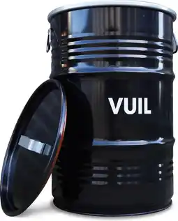 Bol.com BinBin Handle Vuil industriële prullenbak afvalscheiding 60 Liter olievat met handvat deksel aanbieding