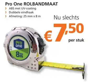 BMN Pro One Rolbandmaat 8m aanbieding