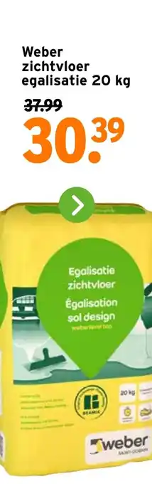GAMMA Weber zichtvloer egalisatie aanbieding