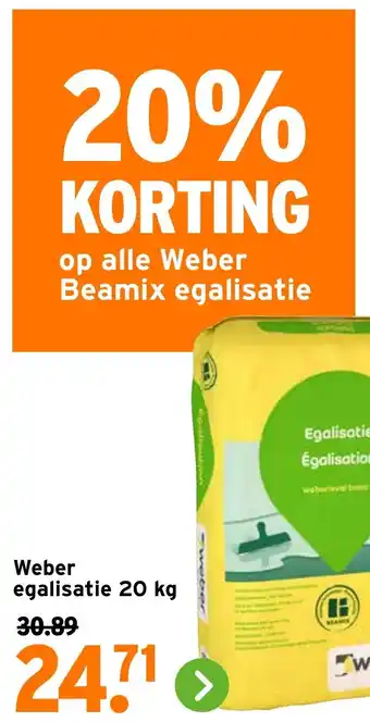 GAMMA Weber egalisatie aanbieding