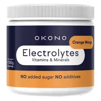 Holland & Barrett OKONO Elektrolyten Poeder Sinaasappelsmaak - 250g aanbieding