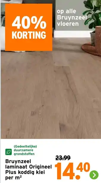 GAMMA Bruynzeel laminaat Origineel Plus koddig klei aanbieding