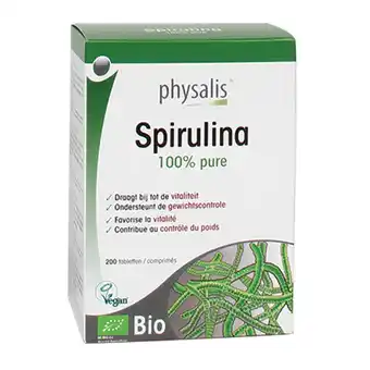 Holland & Barrett Physalis 100% Puur Spirulina Tabletten Bio (200 Tabletten) aanbieding