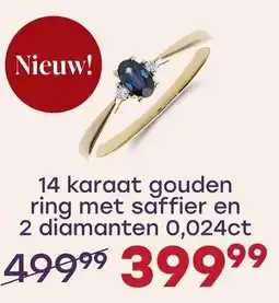 Lucardi 14 karaat gouden ring aanbieding