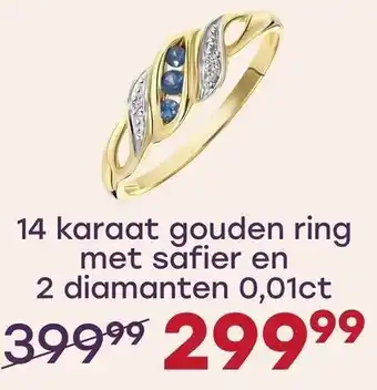 Lucardi 14 karaat gouden ring aanbieding