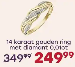 Lucardi 14 karaat gouden ring aanbieding