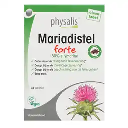 Holland & Barrett Physalis Mariadistel Forte - 45 tabletten aanbieding