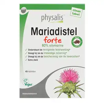 Holland & Barrett Physalis Mariadistel Forte - 45 tabletten aanbieding