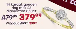 Lucardi 14 karaat gouden ring aanbieding