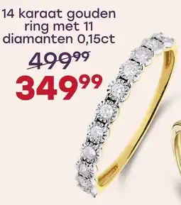 Lucardi 14 karaat gouden ring aanbieding