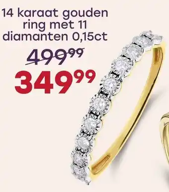 Lucardi 14 karaat gouden ring aanbieding