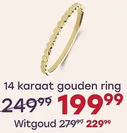 Lucardi 14 karaat gouden ring aanbieding