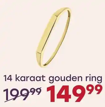 Lucardi 14 karaat gouden ring aanbieding