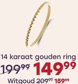 Lucardi 14 karaat gouden ring aanbieding