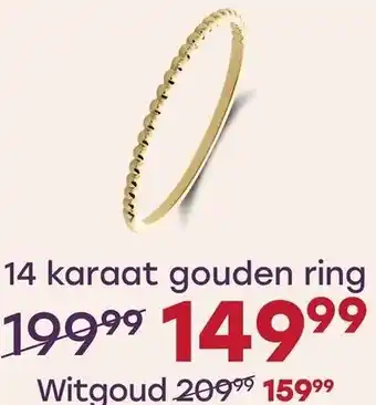 Lucardi 14 karaat gouden ring aanbieding