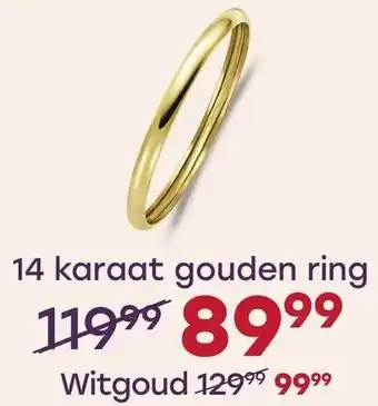 Lucardi 14 karaat gouden ring aanbieding