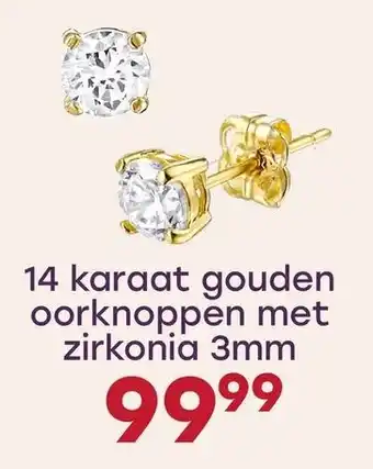 Lucardi 14 karaat gouden oorknoppen aanbieding