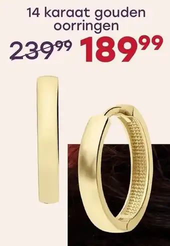 Lucardi 14 karaat gouden oorringen aanbieding