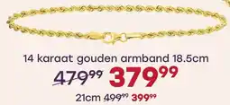 Lucardi 14 karaat gouden armband aanbieding