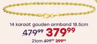 Lucardi 14 karaat gouden armband aanbieding