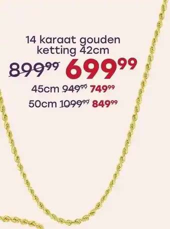 Lucardi 14 karaat gouden ketting aanbieding