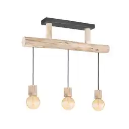 Praxis Home Sweet Home hanglamp Billy zwart hout 3xE27 aanbieding