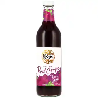 Holland & Barrett Biona Organic Red Grape Pressed Juice - 750ml aanbieding