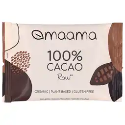 Holland & Barrett maama 100% Cacao Bar - 30g aanbieding